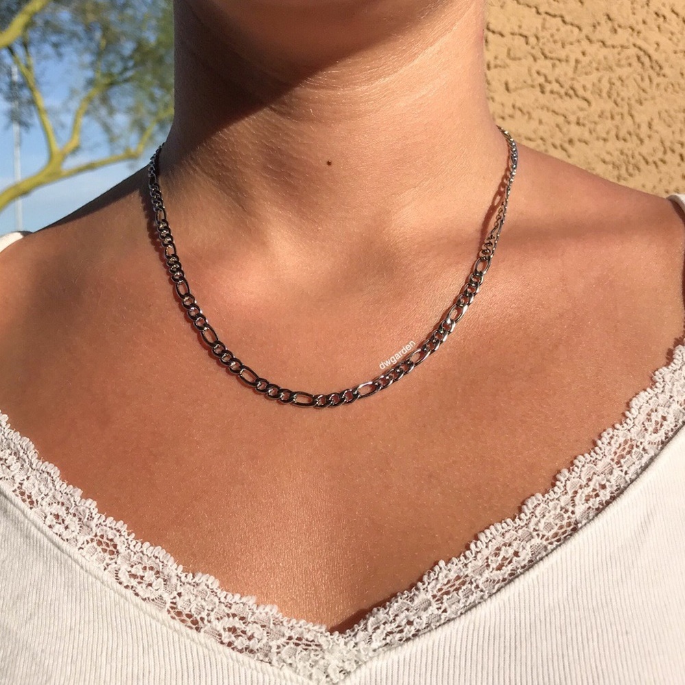 Silver Figaro Chain Necklace